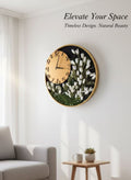 White Tulip Wall Clock